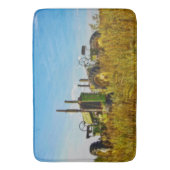 バス・マットの旧式な緑のトラクター バスマット (正面縦)