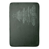 バス・マットの緑の木のメリークリスマス バスマット (正面縦)