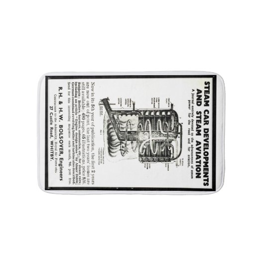 バス・マット広告蒸気車および蒸気の航空 バスマット (正面)