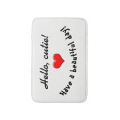 バス・マット"こんにちは、かわいこちゃん! " バスマット (正面縦)