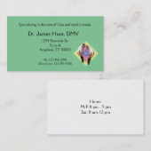 バス。レインボーダイヤモンドを使った猫たち 名刺 (正面/裏面)