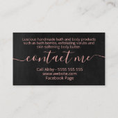 バス&体スパスキンケアブラックフローラ 名刺 (裏面)