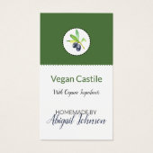 バス&体ソープ包装オリーブ油ギフトラベル (正面)