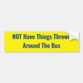 バス-印のまわりで投げられる事を持たないため バンパーステッカー (正面)