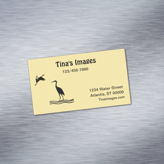 バス。Card (mag) - Shore Birds マグネット名刺 (インサイチュ)