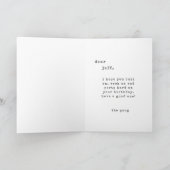 バズおもしろいオンロック間抜け誕生日ユーモア黒 カード (内部)