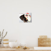 バズおもしろいードの鳥「何を見ているの?」 ポスター (キッチン)