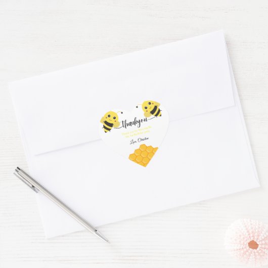 バズさん – 私の最初の蜂の日までに ハートシール (封筒)