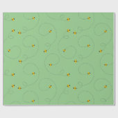 バズイン蜂金の蜜シームレス ラッピングペーパー (フラット)