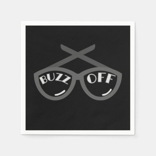 バズオフ – 1940s女性のTシャツ スタンダードカクテルナプキン (正面)