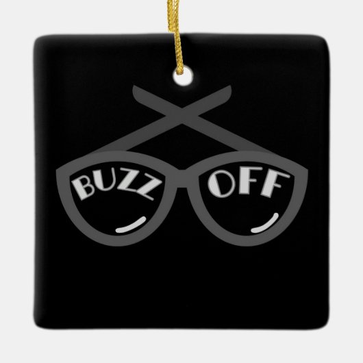 バズオフ – 1940s女性のTシャツ セラミックオーナメント (正面)