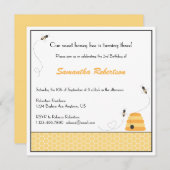 バズビングハイズ誕生日招待状 招待状 (正面/裏面)