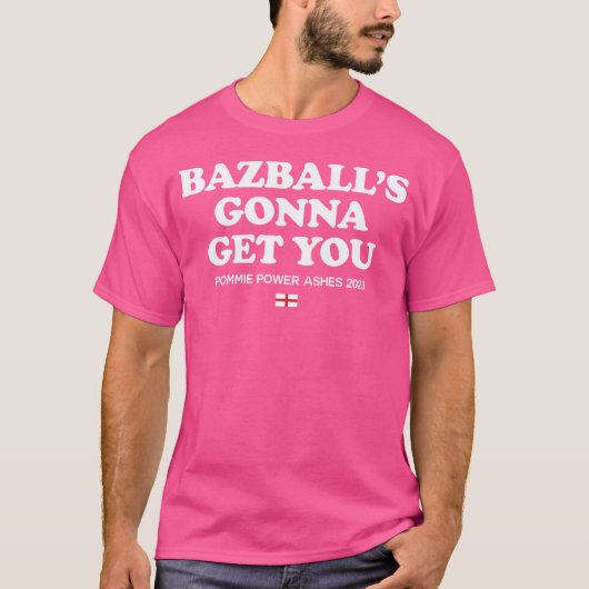 バズボールがクリケットを手に入れる Tシャツ (正面)