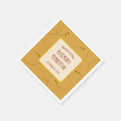 バズミミツバチ琥珀金ゴールドママへ蜂の赤ちゃんシャワー スタンダードカクテルナプキン (角)