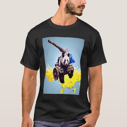 バズーカ自由パンダ スラヴァ・ウクライナ Tシャツ (正面)