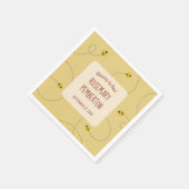 バズージングビーズサテン金ゴールドベビーシャワー スタンダードカクテルナプキン (角)