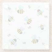 バズ忙し蜂カワイトミツバチ ガラスコースター (裏面)