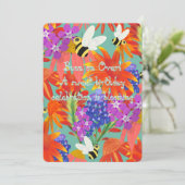 バズ・アモング・ブルームズ_編集可能な子供用 招待状 (スタンド正面)