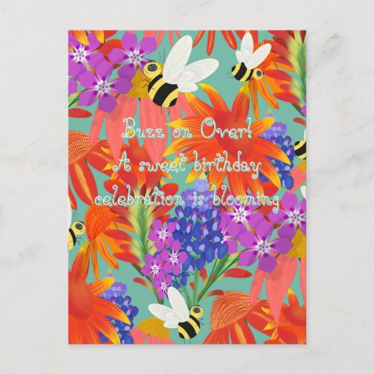 バズ・アモング・ブルームズ_編集可能 キッズ ポストカード (正面)