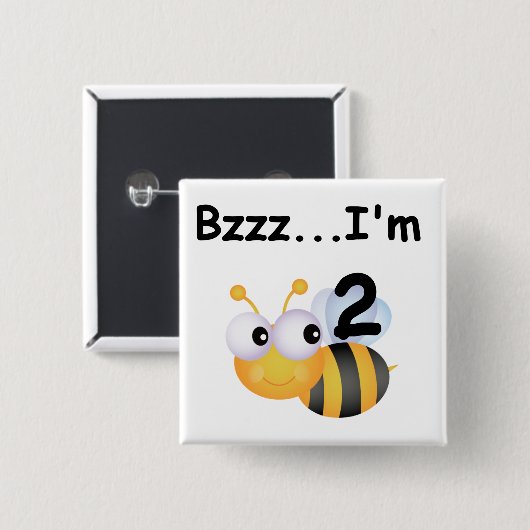 バズ（昆虫）マルハナバチ第2回誕生日Tシャツとギフト 缶バッジ (正面&裏面)