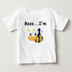 バズ（昆虫）マルハナバチ1st誕生日Tシャツとギフト ベビーTシャツ