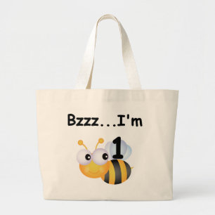 バズ(昆虫)マルハナバチ1st誕生日Tシャツとギフト ラージトートバッグ