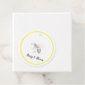 バズ&開花ギフトラベル – 手描きビーデザイン フェイバータグ (インサイチュ)