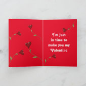 バセおもしろいットハウンドとハート付きバレンタイン シーズンカード (内部)