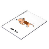 バセおもしろいットハウンドカーアルゴンパーソナライズされた ノートブック (左側)
