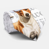 バセおもしろいンジクリスマスドッグ恋人 ネクタイ (ロール)