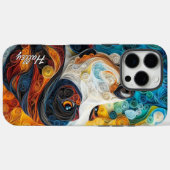 バセカラフルットハウンドポートレート Case-Mate iPhoneケース (裏面 (横))