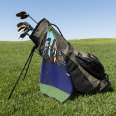 バセットの猟犬のゴルファー ゴルフタオル (グリーン)