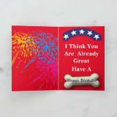 "バセットを再び偉大にしよう" 誕生日カード カード (内部)