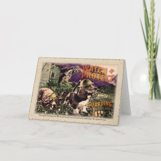 バセットウォッチ犬 カード (正面)