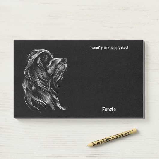 バセットグリフォンヴェンデーン抽象芸術アートドッグネーム ポストイット (デスク)