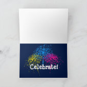 バセットハウンドおよびロケットが付いている7月カードの第4 カード (内部)