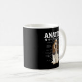 バセットハウンドかわいい犬おもしろいのバセットモの解剖学 コーヒーマグカップ (正面右)