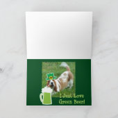 バセットハウンドが付いているセントパトリックの日の挨拶状 カード (内部)