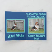 バセットハウンドが付いている父の日カード カード (内部)