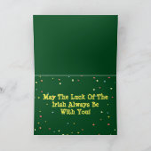 バセットハウンドが付いている"セントパトリック日カード"の カード (内部)