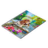 バセットハウンドとバタフライ ノートブック (左側)