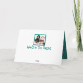 バセットハウンドとバーディー付きのかわいいバースデーカード シーズンカード (裏面)