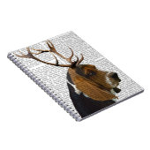 バセットハウンドと〔雄ジカの〕枝角 ノートブック (右側)