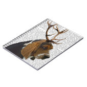 バセットハウンドと〔雄ジカの〕枝角 ノートブック (左側)