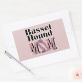 バセットハウンドのお母さん 長方形シール (封筒)