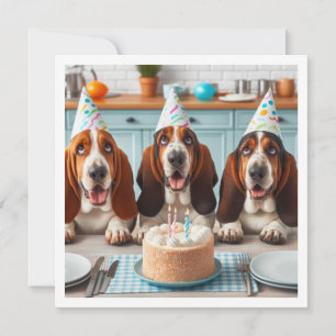 バセットハウンドのカード, バセットハウンドの誕生日 招待状