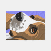 バセットハウンドのギフト フリースブランケット (正面(横))