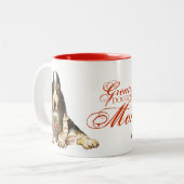 バセットハウンドのハートのお母さん ツートーンマグカップ (正面左)