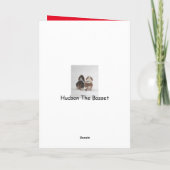 バセットハウンドのバレンタインデーカード シーズンカード (裏面)