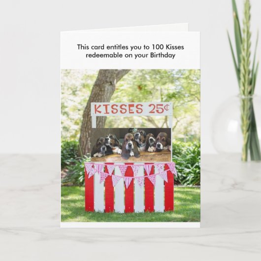 バセットハウンドのバースデー・カード カード (正面)